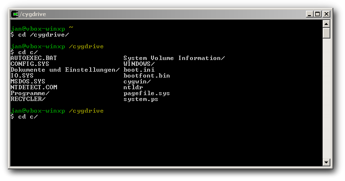 Cygwin Screenshot