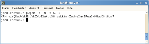 pwgen in der Konsole