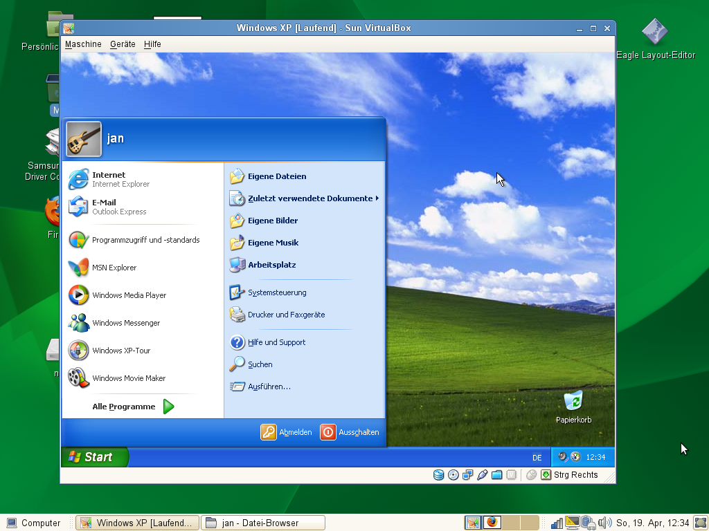 WinXP unter VirtualBox